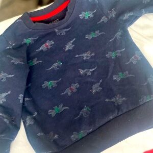 Navy blue dinosaur printed toddler sweater